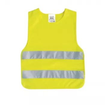 Gilet de sécurité haute visibilité pour enfants IWH 453502 EN 1150, jaune fluo, fermeture velcro, unisexe
