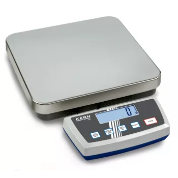 KERN DE 15K2D Platform Scale, 15 kg Capacity, 2 g / 5 g Readability, Stainless Steel Weighing Plate, RS-232
