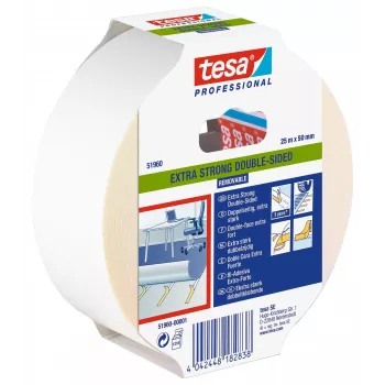 Ruban adhésif double face tesa 51960, translucide, 50 mm x 25 m 51960-00001-11