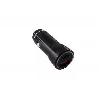 Chargeur de voiture double USB-C IWH 2,1 A noir 019053
