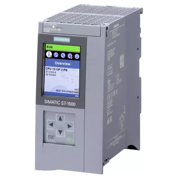 CPU de sécurité Siemens SIMATIC S7-1500 1515F-2 PN, mémoire programme 500 Ko / données 3 Mo, 2 interfaces PROFINET, affichage intégré 6ES75152FN030AB0