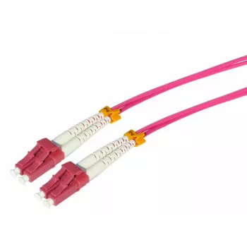 Tecline câble de raccordement fibre optique multimode HD OM4, LC duplex vers LC duplex, 50/125 µm, violet bruyère, 2,0 m 798LL02