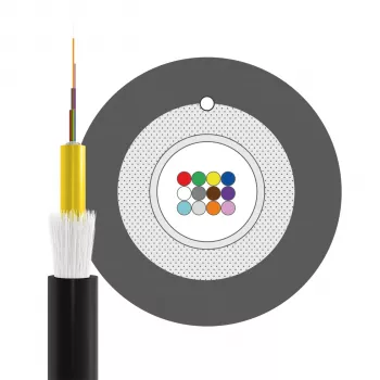 Câble fibre optique INFRALAN U-DQ(ZN)BH OM3 12G (1x12) Eca 2000N LSZH noir 5,8mm 54512.1D-E2