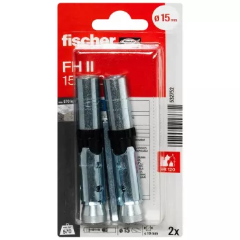 Cheville haute performance Fischer FH II 15/M10 I K NV, 1 ensemble (532752)