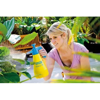 Pulvérisateur à main GLORIA Hobby 100 1,3 L bleu jaune plastique laiton/plastique 3 bar 000015.0000