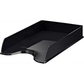 Corbeille à courrier A4 LEITZ Esselte Fusion, noire, empilable, pack de 10 (623692)