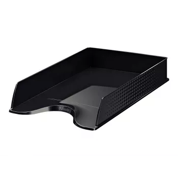 Corbeille à courrier A4 LEITZ Esselte Fusion, noire, empilable, pack de 10 (623692)