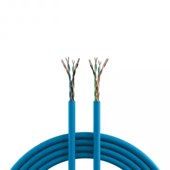 Câble d'installation INFRALAN Cat.6A 500 MHz U/UTP 4 paires, AWG23, CPR B2ca, RAL5015 bleu, 305 m 99960.305-CPR