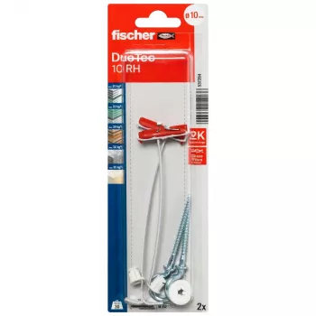 Cheville pour matériaux creux Fischer DuoTec 10 RH K NV avec crochet rond, 1 ensemble (537264)