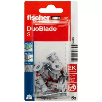 Cheville pour plaque de plâtre Fischer DuoBlade S K NV avec vis, 1 ensemble (545684)