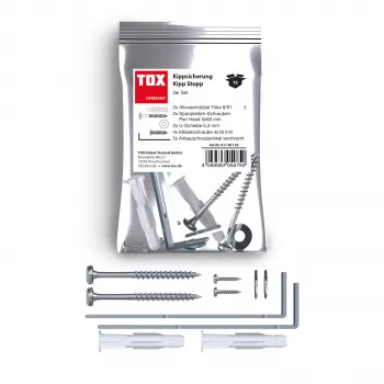 TOX Kipp Stopp Furniture Anti-Tip Kit, 2 Pieces (01160130)