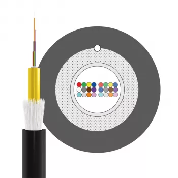 Câble fibre optique INFRALAN U-DQ(ZN)BH OS2 24E (1x24) Eca 2000N LSZH noir 5,8 mm G657A1 54424.1D-E2