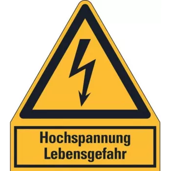 HEIN Industrieschilder 172863 panneau combiné d'avertissement Haute tension Danger de mort, plastique