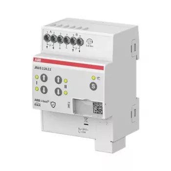 ABB JRA/S2.24.2.2 Blind/Shutter Actuator, 2-Channel, 24V, Manual Operation, KNX 2CDG110295R0011