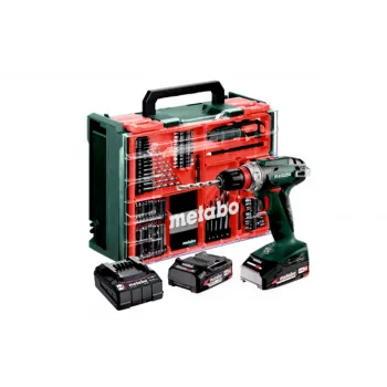 Perceuse-visseuse sans fil Metabo BS 18 Quick Set 602217710 18 V 2,0 Ah Li-Ion brushless avec 2 batteries, chargeur et coffret