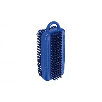 Haug Bürsten FC3172 Nail Brush, Blue Plastic, Double-Sided Nylon Bristles
