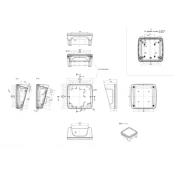 Boîtier d'affichage Bopla BoPad BOP 1212 P-9016-SET 122 x 118 x 57,60 mm ABS blanc (RAL 9016) 35112076.HMT1