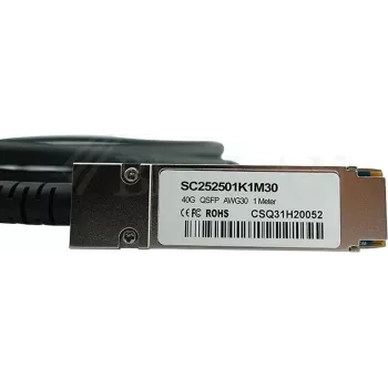 Câble d'attache direct BlueLAN QSFP+, 40GBASE-CR4, Ethernet/InfiniBand QDR, 28 AWG, 5 m, compatible avec H3C LSWM1QSTK5 LSWM1QSTK5-BL