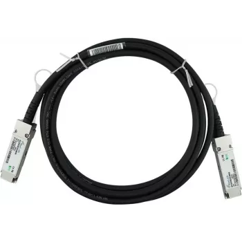 Câble cuivre d'attache direct BlueLAN QSFP+, 40GBASE-CR4, 40 Gbit/s, 1 m, 30 AWG, passif, compatible Dell GME9UAY GME9UAY-BL