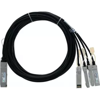 Câble de dérivation à attache directe passif BlueLAN 40GBASE-CR4 QSFP vers 4x 10GBASE-CR SFP+, 2 m, AWG30, compatible Centec CAB-Q-S-1M-CT-BL