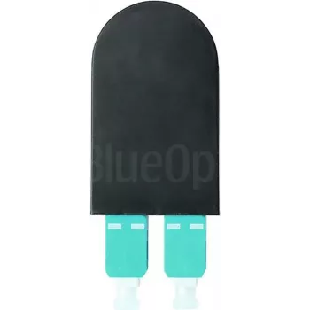 Adaptateur de bouclage fibre optique BLUELAN BlueOptics OM3 50/125µm multimode SC/UPC duplex, aqua/turquoise, férule céramique, -40°C à +85°C (BOLBSCOM3)