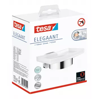 Porte-savon tesa ELEGAANT 40628-00000-00 chrome (brillant), blanc (satiné)