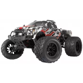 Reely New2 Super Combo Brushless 1:10 RC Electric Monster Truck 4WD 100% RTR 2.4 GHz with Battery, Charger and Transmitter Batteries (RE-7766676)
