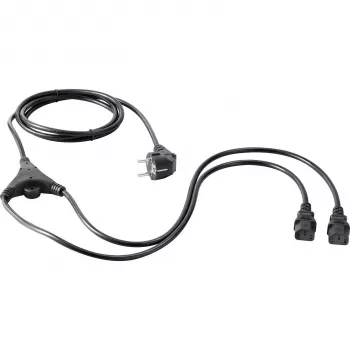 SYGONIX SY-5178378 câble répartiteur Y IEC C14 vers 2x IEC C13, 2 m, noir