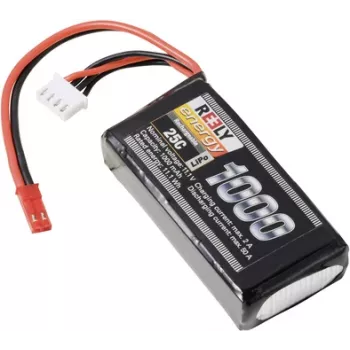 Batterie LiPo Reely 11,1V 1000mAh 3S 25C Softcase BEC (RE-7845957)