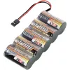 Pack d'accus NiMH RC Reely 6 V 3700 mAh 5 cellules Sub-C côte à côte fiche JR RE-7856835