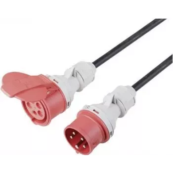 Rallonge résistante aux intempéries SYGONIX SY-5244050 10 m, 16 A, IP44, noire