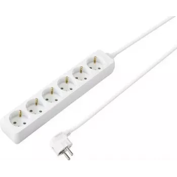 Multiprise SYGONIX SY-4890994 3 prises Schuko blanc câble 1,5 m sans interrupteur