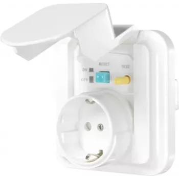Prise de sécurité différentielle à encastrer 1 poste Sygonix SY-5775152 avec protection accrue contre les contacts IP44 blanche