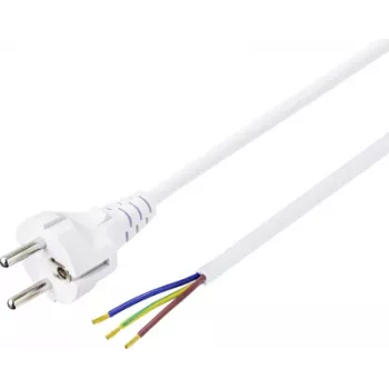 Câble d'alimentation Sygonix SY-5043502 CEE 7/7 vers IEC C13 blanc 1,5 m