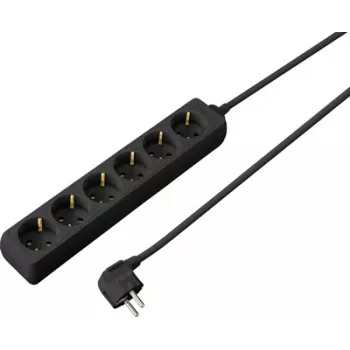 Multiprise Schuko 3 prises Sygonix SY-4890996 avec interrupteur lumineux, câble 1,5 m, noire