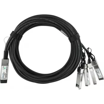 Câble de dérivation d'attache directe passif BlueLAN 40G QSFP+ vers 4x10G SFP+, 5 m, 26 AWG, compatible NVIDIA L45593-D178-B50 L45593-D178-B50-BL