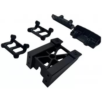 Ensemble de pare-chocs Reely RE-9043710 pour voitures RC 1:10 (avant et arrière, noir)