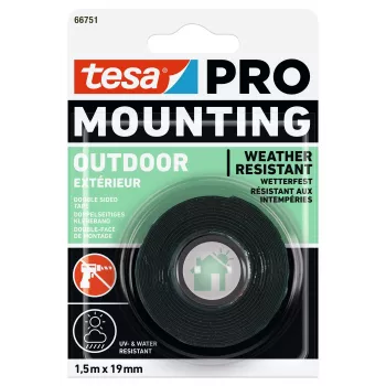 Ruban de montage tesa Mounting PRO Outdoor 66751-00000-00 transparent 1,5 m x 19 mm
