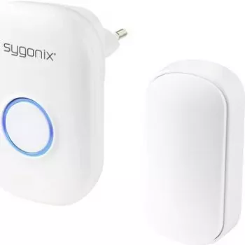 Sygonix SY-5225388 ensemble de sonnette sans fil, sans pile, avec flash lumineux