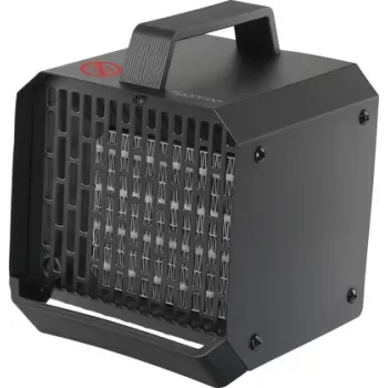 Sygonix SY-6735636 PTC Ceramic Fan Heater 500 W for Rooms up to 10 m², Black
