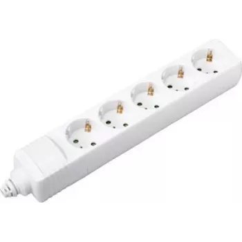 Multiprise Schuko 3 prises SYGONIX SY-4744418, câble 1,5 m, blanche, sans interrupteur