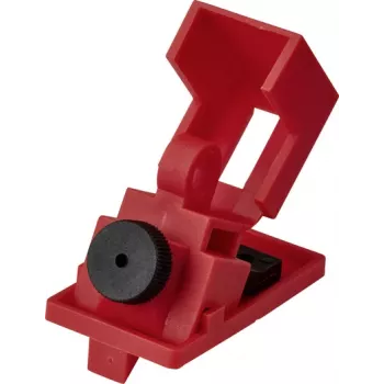 Dispositif de verrouillage de disjoncteur Sygonix SY-6872680 rouge à pince pour interrupteur MCB largeur jusqu'à 28,9 mm