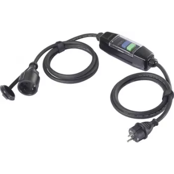 Rallonge avec interrupteur différentiel portable PRCD Sygonix SY-6052178 230 V/AC 3 m noir IP44