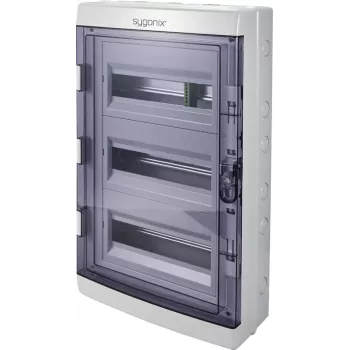 Coffret de distribution en saillie Sygonix SY-6696062, 36 modules, 3 rangées, blanc