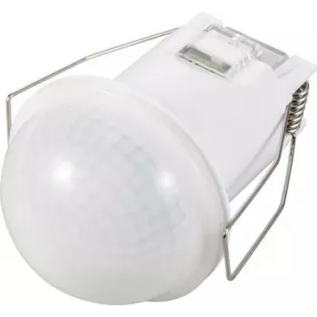 Détecteur de mouvement PIR encastré au plafond Sygonix SY-6733032 360°, relais 230 V, 2000 W, portée 6 m, blanc
