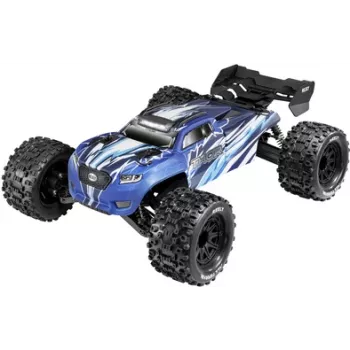 Monster truck RC Reely Thor bleu à moteur à balais 1:10 4WD RTR 2,4 GHz avec batterie, chargeur, piles pour émetteur RE-8597610