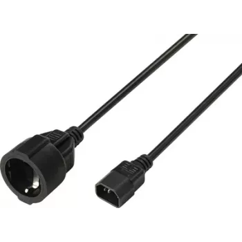 Câble de rallonge d'alimentation Sygonix SY-7154200 IEC C14 vers C13 0,30 m noir