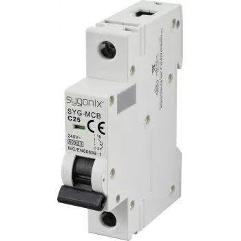 Sygonix SY-6440986 Disjoncteur miniature 1P C25 6 kA 25 A 240 V AC rail DIN