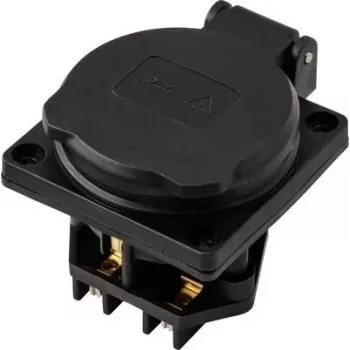 Sygonix SY-6746374 Prise Schuko IP44 noire