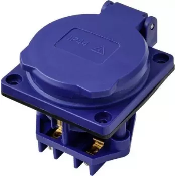 Sygonix SY-6746376 Prise Schuko IP44 bleue